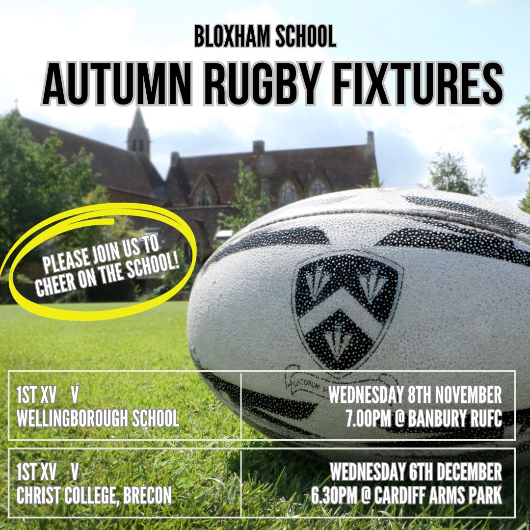 Old Bloxhamist (@oldbloxhamist) on Twitter photo One week to go until the first of our Wednesday Night Lights Autumn Rugby Fixtures.
Join us to cheer on <a href="/BloxhamSchool/">Bloxham School</a> <a href="/Bloxhamsport/">Bloxham School Sport</a> 1st XV side as they face Wellingborough School at Banbury Rugby Club. KO is 7pm on Wednesday 8th November. We look forward to seeing you there! One week to go until the first of our Wednesday Night Lights Autumn Rugby Fixtures.
Join us to cheer on <a href="/BloxhamSchool/">Bloxham School</a> <a href="/Bloxhamsport/">Bloxham School Sport</a> 1st XV side as they face Wellingborough School at Banbury Rugby Club. KO is 7pm on Wednesday 8th November. We look forward to seeing you there!
