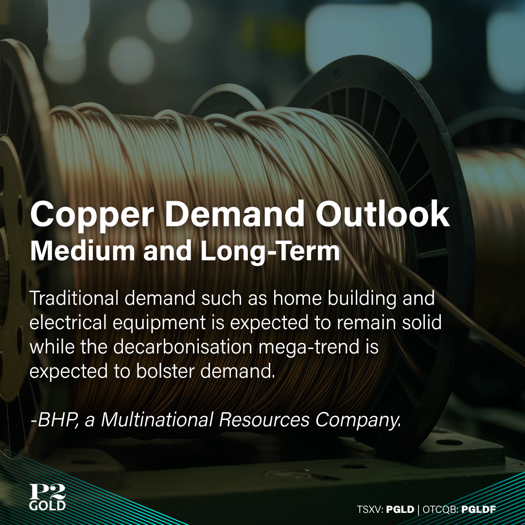 Copper will continue to be an in-demand metal in the coming years.

BHP said in their August 2023 report that copper's medium and long-term demand are promising due to decarbonisation.

Learn more: bhp.com/-/media/docume…

#TSX #TSXV $PGLD $PGLD.V #OTCQB $PGLDF