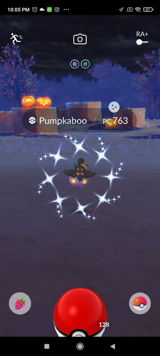 I got It in the last day 🤩 my first 🥇 Shiny✨ Pumpkaboo 🎃👻

Lo obtuve en el último día 🤩 mi primer Pumpkaboo 🎃👻 Shiny ✨

最終日にゲットしました🤩初めての色違いバケッチャ🎃👻✨

#PokemonGO
#ポケモンGO