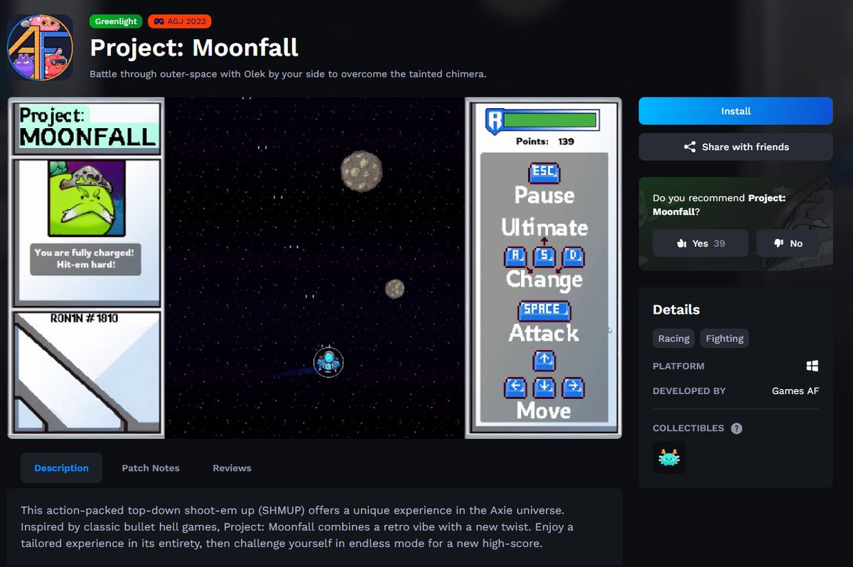 mino_axie's tweet photo. Epic Era is closed.
And mino no mystic craft gg๐
But it's ok.
I will play with AxieGam games!๐ฅ๐ฅ
A game I would like to try!
โ
@Axiessins
โ
@AxieColiseum
โ
#ProjectMoonfall
#AxieGameJam https://t.co/uT6oEhFIvD
