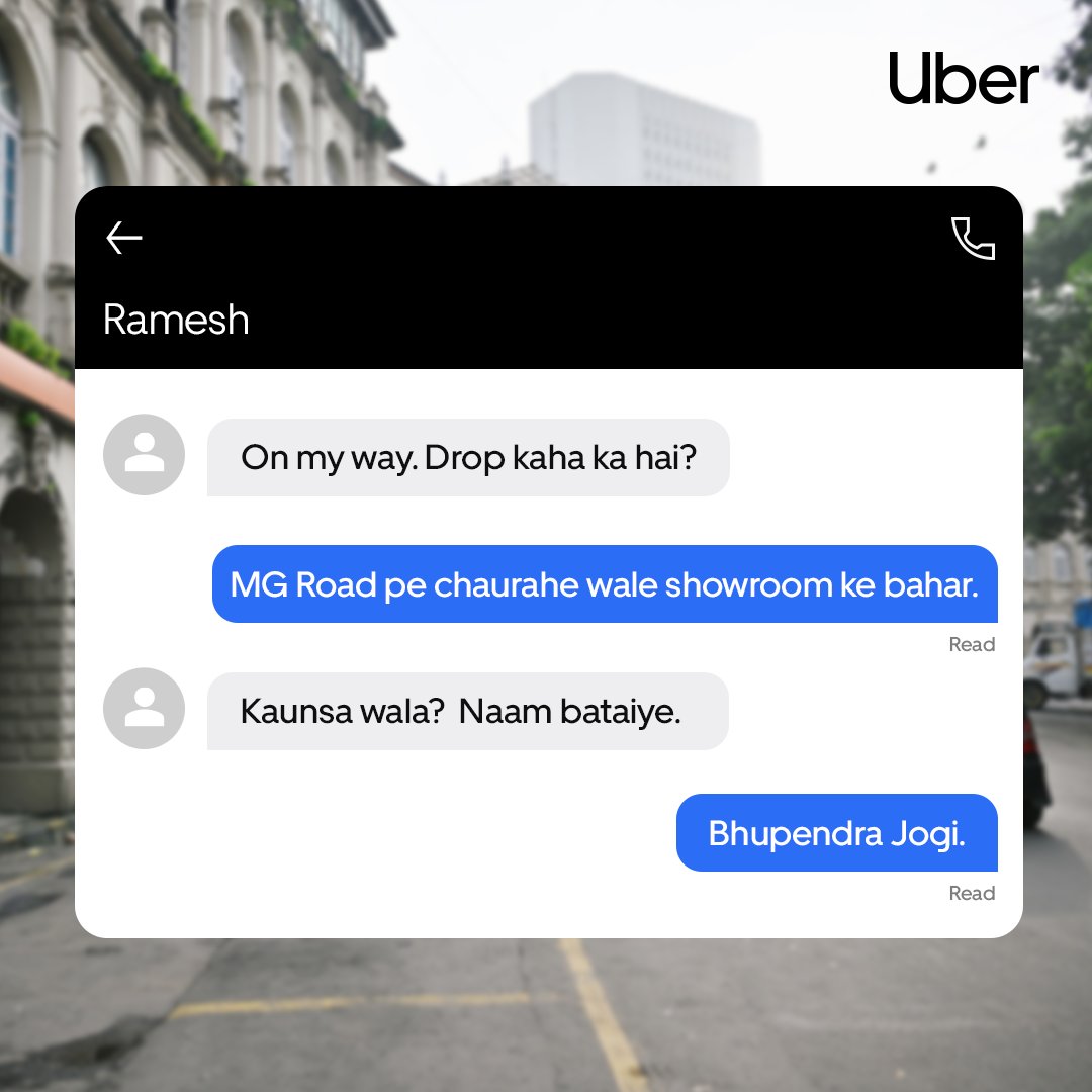 Uber_India's tweet photo. To the Uber driver bhaiyya who accepts Bhupendra's ride - advance mein sorry! 🤭 https://t.co/wnHS0SYp71
