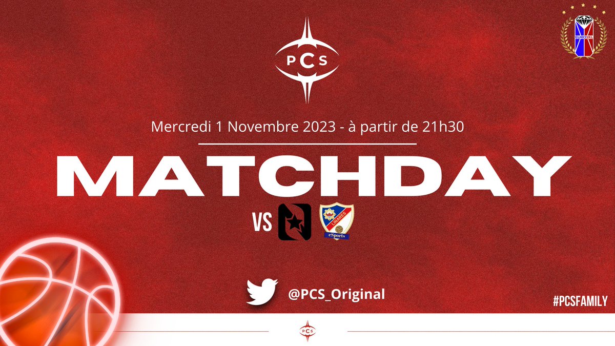 🔴MATCHDAY⚫️

Nous continuons notre ascension en <a href="/Euro2KLeague/">𝗘𝗨𝗥𝗢 𝟮𝗞 𝗟𝗘𝗔𝗚𝗨𝗘</a>, rendez-vous à partir de 21h30 sur twitch.tv/admiralmth 🔥

🏆<a href="/Euro2KLeague/">𝗘𝗨𝗥𝗢 𝟮𝗞 𝗟𝗘𝗔𝗚𝗨𝗘</a>
🆚<a href="/NorthernStarEU/">Northern Star Gaming</a> - Day 9
🕘21h30 CET

🆚@LinaresEsports - Day 10
🕙22h45 CET
📈10W - 4L

📌 <a href="/PCS_Original/">Project Conquerors (PCS)</a> #PCSFAMILY #PCSWIN