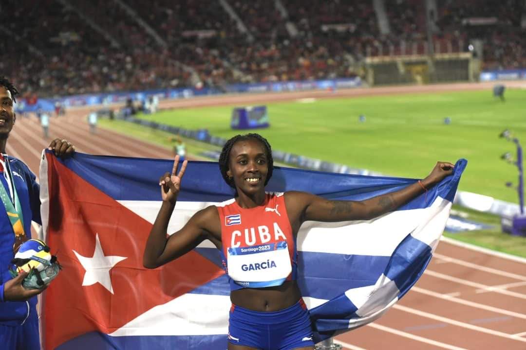 JuanBertico's tweet photo. La cubana Yunisleydi de la Caridad García nos da otra medalla de oro en #Santiago2023  Desde el año 1991 #Cuba no ganaba en los 100 metros planos en juegos panamericanos. ¡Felicidades a nuestra campeona! Desde #Artemisa @GladysArtemisa @RicardoArtemisa https://t.co/z7ZeAZYEVe