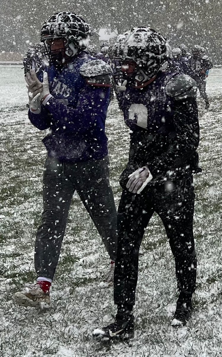 The Wilmington Wildcats enjoying playoff practice in the snow!!