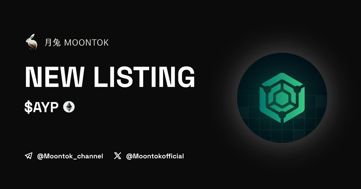 ⚡ 月兔雷霆 - Moontok Xpress

Auto Yield Protocol (AYP)
moontok.io/coins/auto-yie…

0xB69E838A41f34599D898541C0024331eb178cdE9

LIQ: $29,854 | MC: $91,688

#altcoin #memecoins <a href="/AutoYieldCrypto/">Auto Yield</a> @moontokofficial