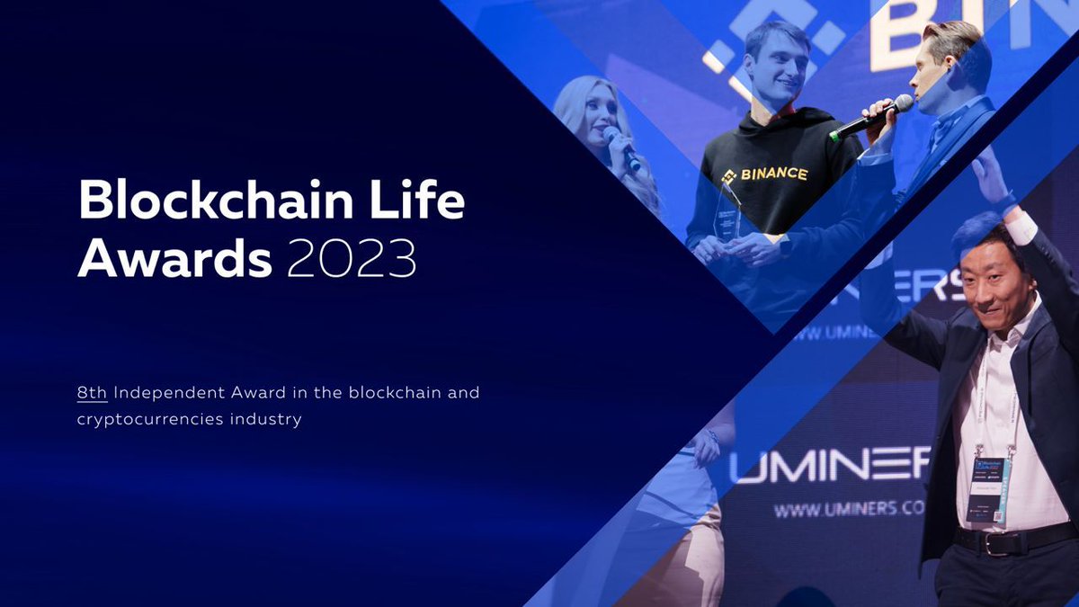 🏆 Meet the Winners of Blockchain Life Awards 2023! 🔹@HTX_Global – Crypto  Exchange of the Year 🔹@JustinSunTron – Crypto Entrepreneur of the Year  🔹@MMCrypto – Crypto Influencer of the Year 🔹Stella –