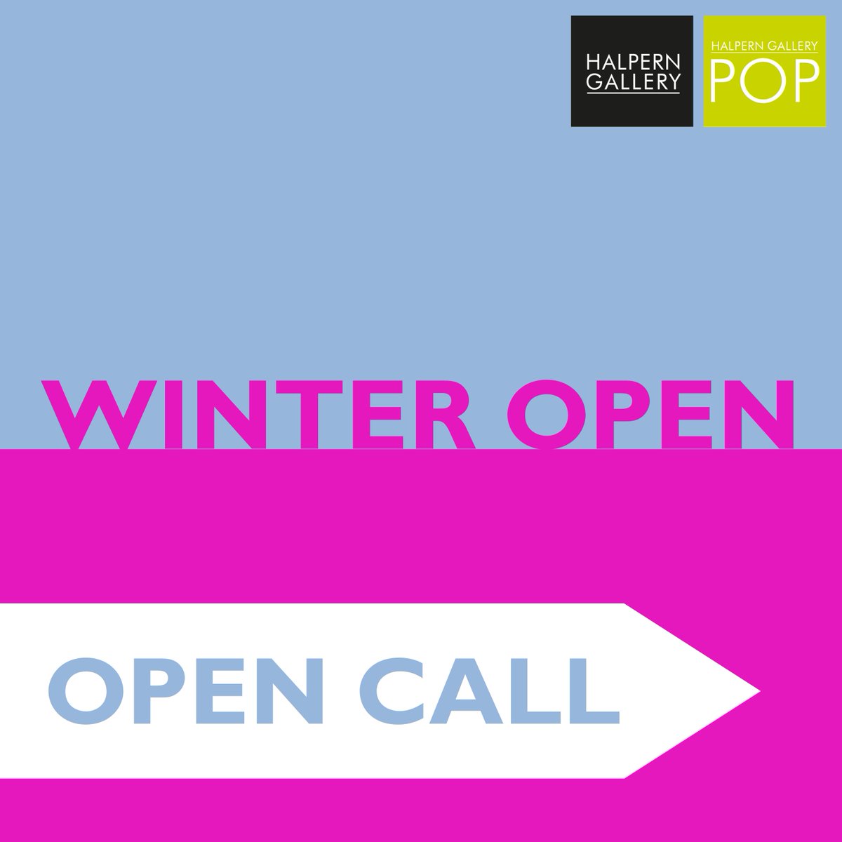 ❄️OPEN CALL❄️
Our Winter Open returns to The Halpern Gallery and The Halpern Pop for December 2023. 
All disciplines considered, every artist included.
Submission deadline 13 November.
nucleusarts.com/winteropencall

@nucleusarts @halpernpop #creativemedway #opencall #artexhibition