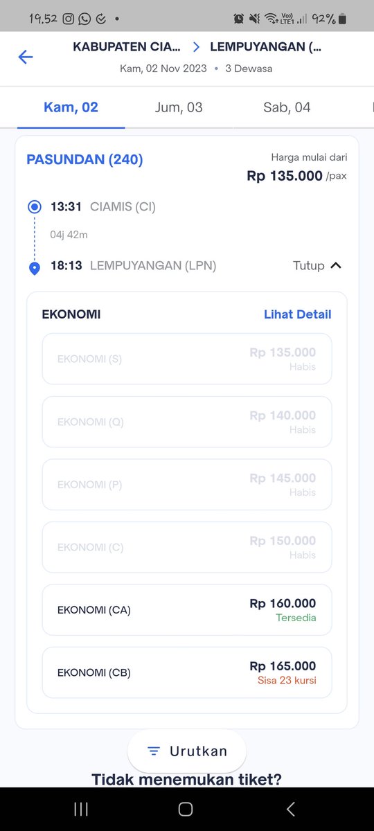 dcqyajeh's tweet photo. @KAI121 @bananangambis Admin Maaf mau tanya untuk jenis kursi kereta Pasundan kelas ekonomi rute dr Ciamis ke Lempuyangan pake kursi 3+3 atau 2+2? https://t.co/HvNrRoU0rQ