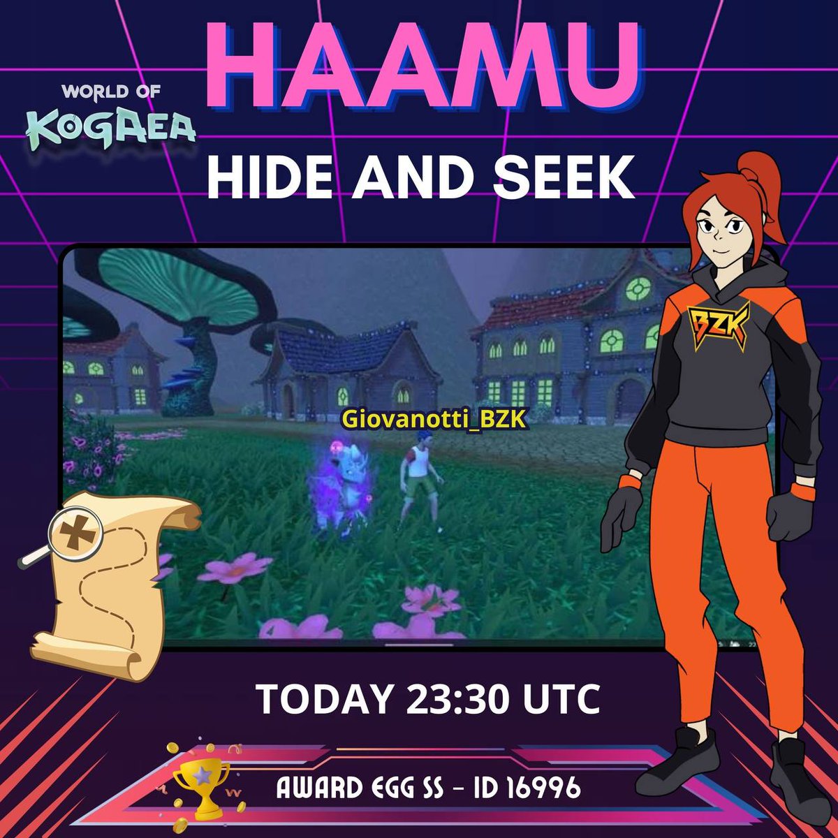 kmonwhale's tweet photo. BZK EVENT 

📍 Hide and seek HAAMU

Hello trainer , our friend Giovannoti is lost in Haamu, whoever finds him first will receive a reward

🎁 1 EGG ID 16996

Send @Giovanotti_BZK a DM with a Print screen of him on Haamu

@KryptomonTeam #kmon #Web3gaming https://t.co/ulvuEjXdp0