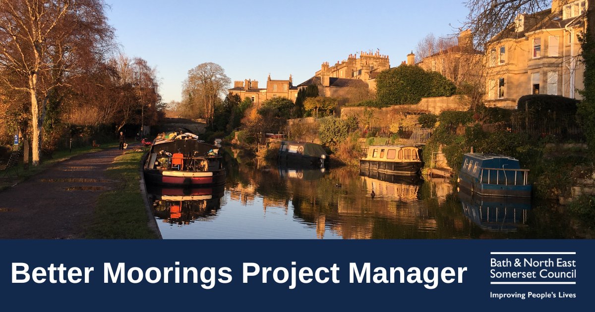 bathnesjobs's tweet photo. We are recruiting for a highly experienced Project Manager to take forward the Better Moorings Project. The Better Moorings Project is about increasing the quantity, quality, and availability of mooring provision across B&NES.

This post is full time (37 hrs per week) fixed-term until 30/06/25, available immediately with the potential to extend dependent upon the success of securing funding.

Apply at https://t.co/Rxw3gfHel0

#projectmanager #projectmanagerjobs #infrastructure #infrastructurejobs #greenjobs #naturerecovery #naturejobs #Bath #Bathjobs #Bristol #Bristoljobs
