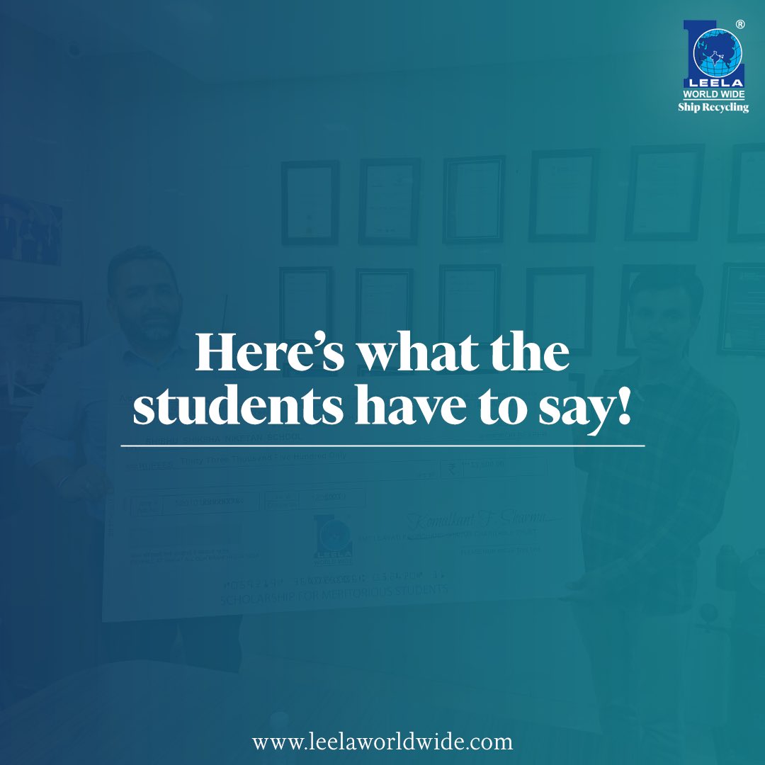 GroupLeela's tweet photo. Empowering Tomorrow's Leaders!
.
.
#leelashiprecycling #leelagroup #ship #shipping #shipyard #shiprecycling #recycling #recycle #reuse #reduce #cleansea #cleanocean #recycleship #shiprecycle #smart #smartliving #cleanliving #ecofriendly #environmentfriendly #bhavnagar #CSR https://t.co/USJAMi5QOX