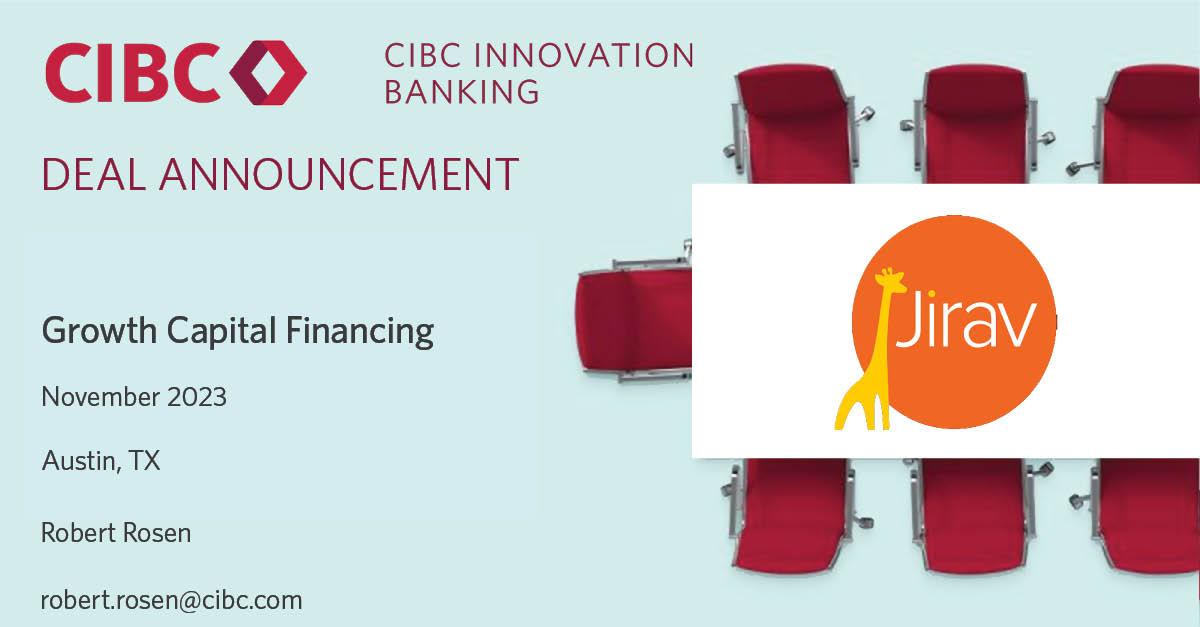 We are happy to announce an upsize to our growth capital financing facility with <a href="/GoJirav/">Jirav</a>. Read more: businesswire.com/news/home/2023…