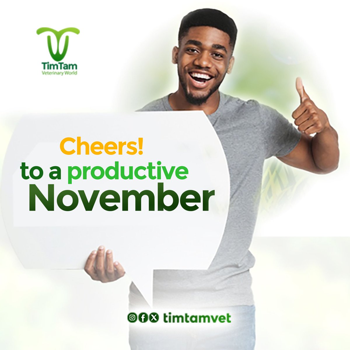 Here's to a November filled with productivity and results. Happy New month from all of us at #timtamveterinary 

#poultry #agriculture #Farm #bird #chicks