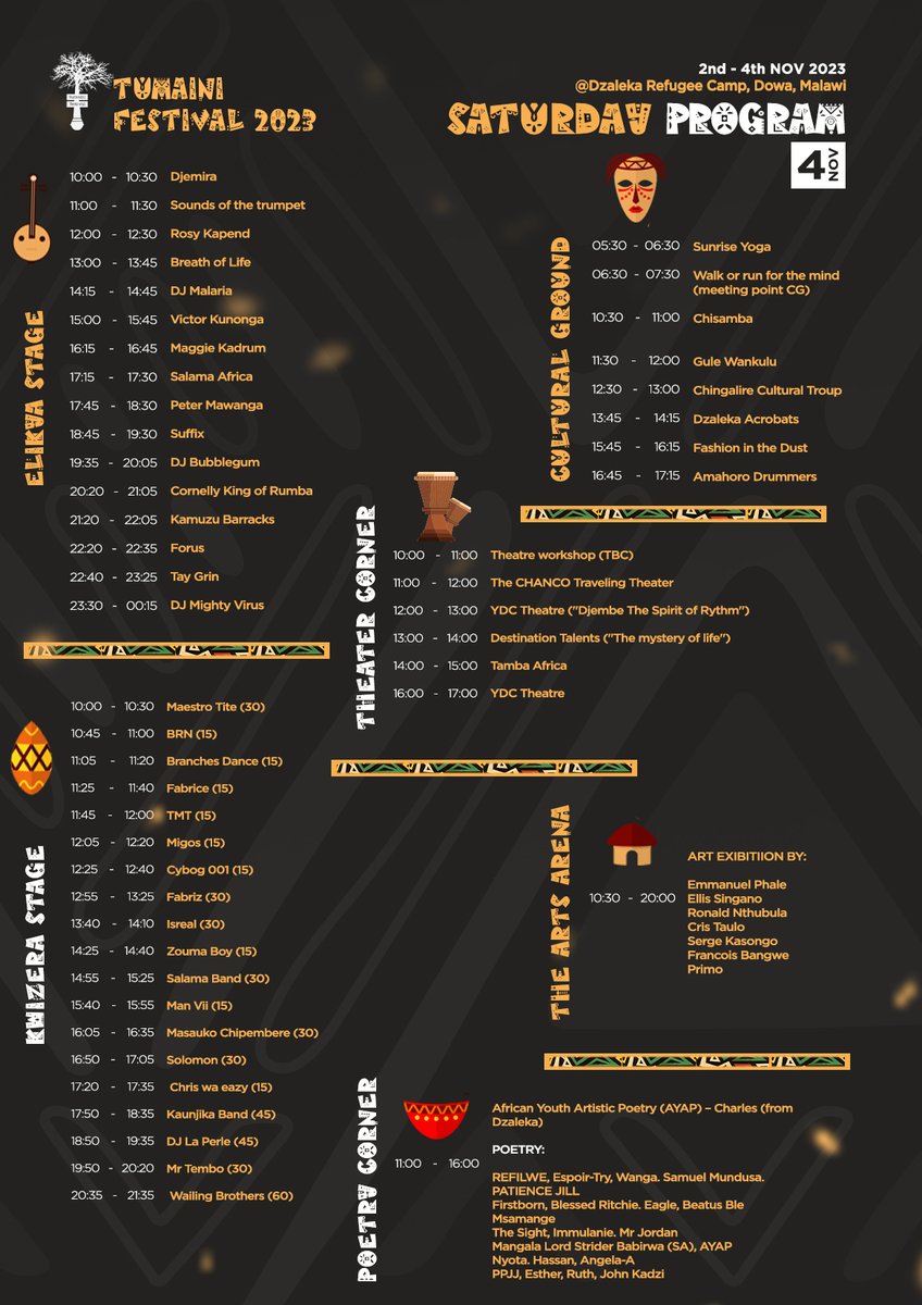 tumainifestival's tweet photo. 🌟 Exciting News! 🌟
Hey everyone! We're thrilled to announce that the Tumaini Festival program has just been posted! 🎉 See attached! Get ready for a weekend filled with music, culture, and community like never before.
#TumainiFestival #SaveTheDate #Community #Culture #Music https://t.co/A5XYRTsE8Q