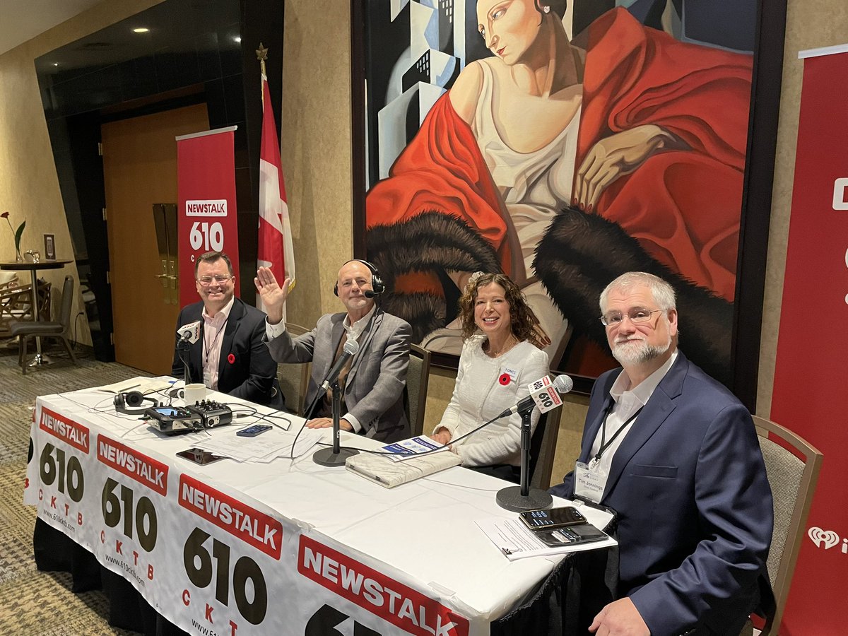 Thanks to @610CKTB and @TimDenis1 for broadcasting live from @the_GNCC Niagara Economic Summit #NES2023, joined by @TimJenningsShaw and Nick Pender with @opg.