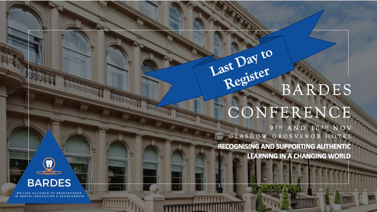 BARDES_official's tweet photo. ❗️BARDES Conference❗️

Today is the last day to register for the  BARDES conference

Make sure to register using the following link: https://t.co/pFS9rBDjPo

Looking forward to welcoming you all to Glasgow! https://t.co/fm41h4yxx2