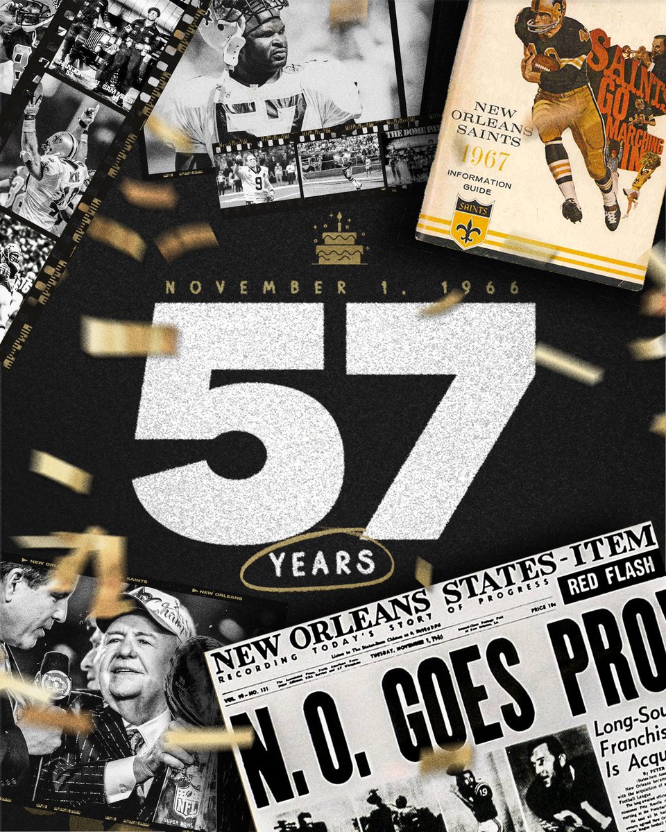 Saints's tweet photo. All Saints Day ⚜️

Happy Birthday to us 🎉 https://t.co/cdfPTLXAuR