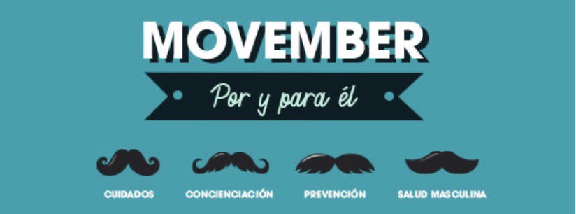 Mes de #concientización #SaludMasculina 👨
#CáncerDePróstata
<a href="/meMOvember/">#MEMOVEMBER Campaña por la Salud Masculina</a>