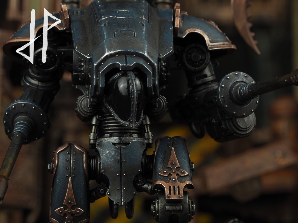 JPMiniatures's tweet photo. A more conventional knight armiger to go with the one from the other day.  

#Dolosian #DolosianProvostSkitarii #knighttitan #armiger  #admech  #imperialguard #provostguard #skitarii #provostskitarii #paintingwarhammer #warhammercommunity https://t.co/BrW0G3Utrx