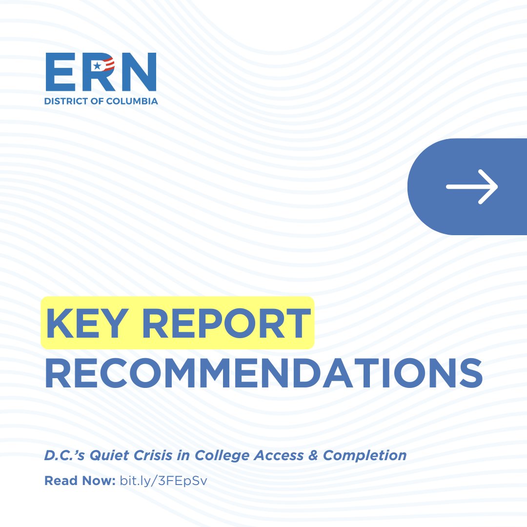 Today, we are excited to announce our new report on DC’s quiet crisis in college access and completion! Check out the key recs to make DC’s postsecondary system fast, flexible, affordable &amp; first-rate here: bit.ly/3FEpSv 
🧵