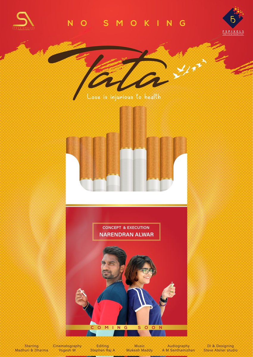 NarendranAlwar's tweet photo. TATA Short Film 🚭 Coming Soon
Share and Support Team @F5Pixels

 #loveisinjuriostohealth #nosmoking
#f5pixels #f5pixelsstudio https://t.co/AHo4sxh23p