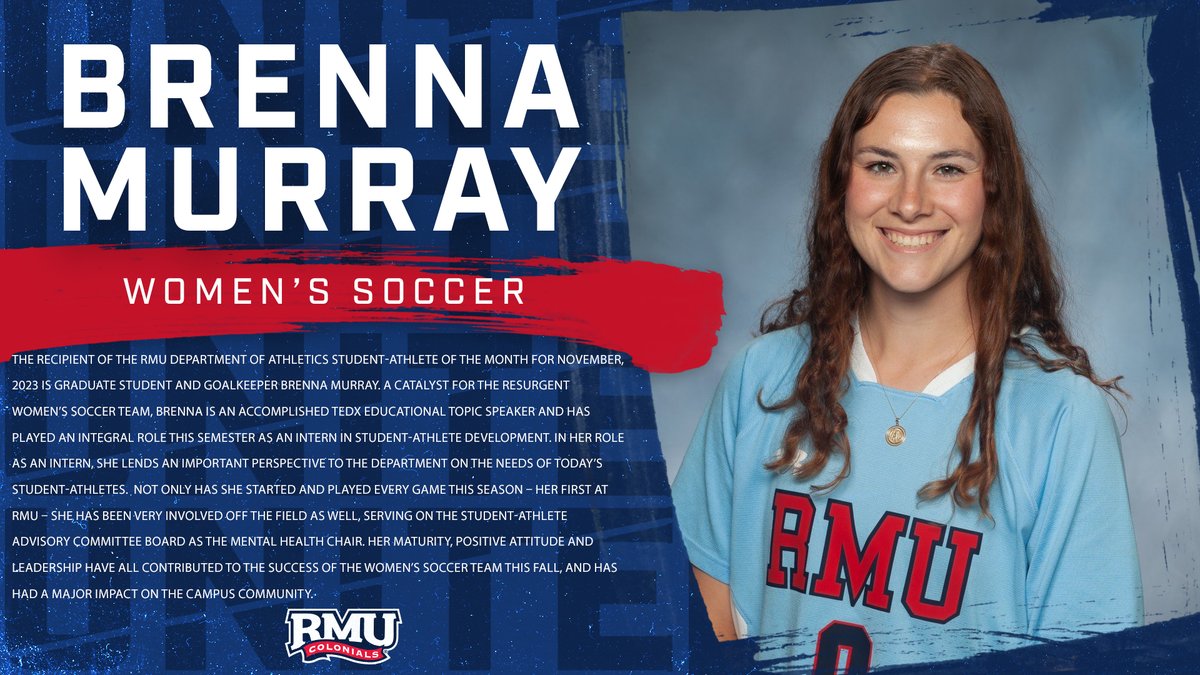 RMUAthletics's tweet photo. Congratulations to our Staff Member &amp; Student Athletes of the month!

#RMUnite | 🔴⚪🔵 | #LetsGoBobbyMo https://t.co/LTYCMynrvl