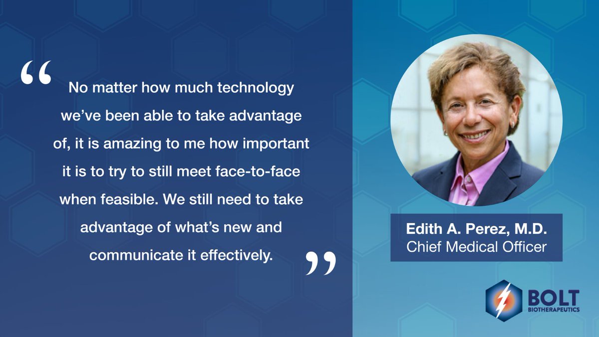 BoltBio's tweet photo. We’re excited to share that #BoltBio CMO Edith A. Perez, MD recently participated in a panel discussion with @PharmExec on the evolution of Key Opinion Leaders to Digital Opinion Leaders.
Read the full article: https://t.co/DoTEsA5fuF
#TeamBolt https://t.co/HtLDtlqwfX