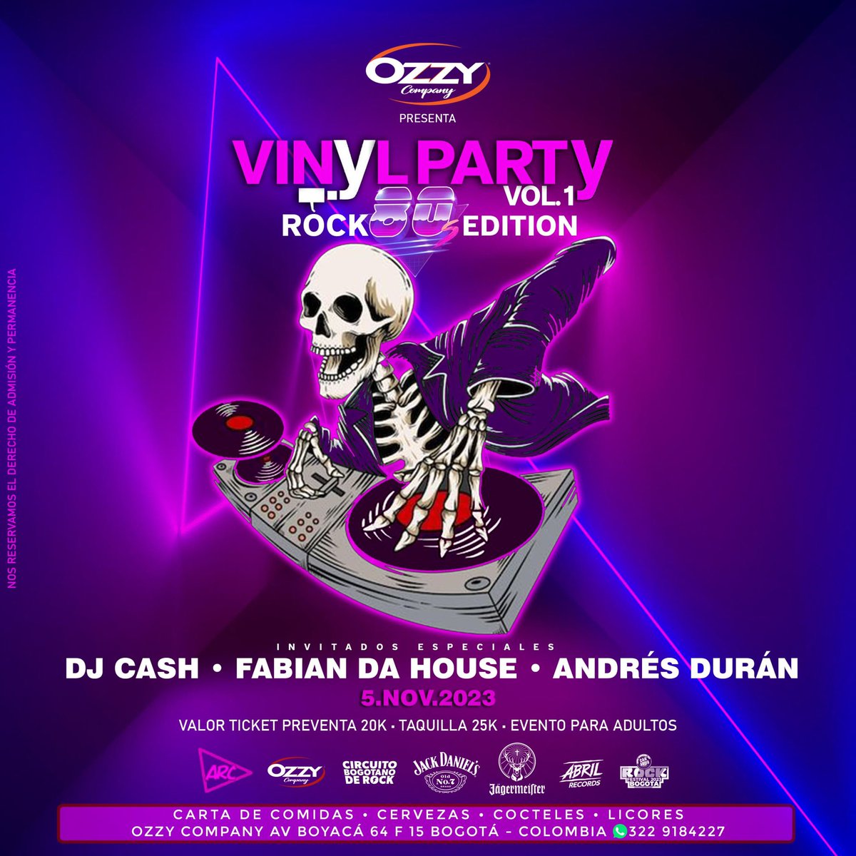 andresduranrock's tweet photo. Marca en tu agenda el 5 de Noviembre 8PM para la 1ra. Edición del Vinyl Party En @ozzycompany Invitados especiales #djcash Fabian Da House junto al El Expreso del Rock
📲Reserva ahora 322-9184227 #keeprocking
Visita https://t.co/EnbKMhR6qU 33 años!
#djset #djsetup @radionica https://t.co/ydXrER3s3c
