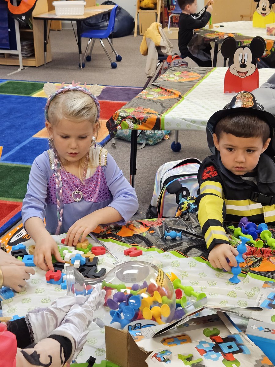 A little Halloween fun with a mummy wrapping  contest in PM preK!