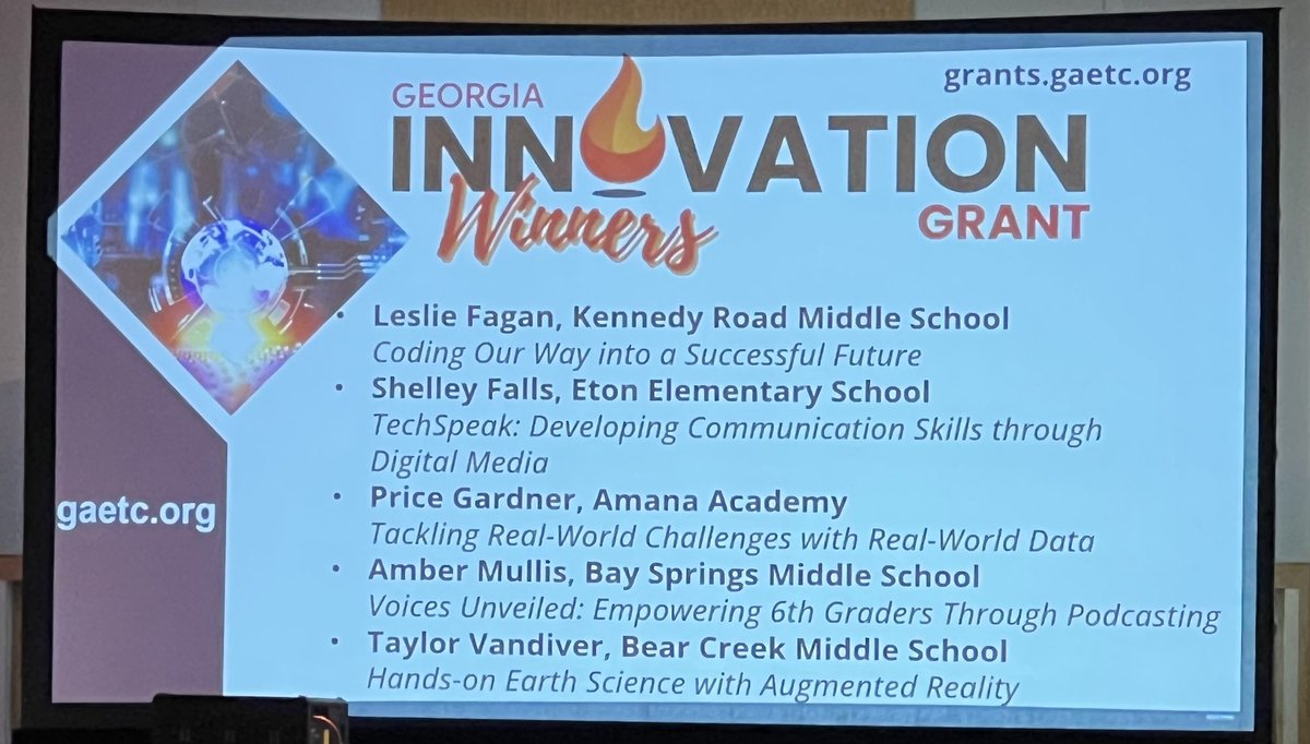 Lin Lee (@linleemedia) on Twitter photo Congrats to Price Gardner <a href="/AmanaAcademy/">Amana Academy North Fulton</a> and Taylor Vandiver <a href="/BearCreekMS/">Bear Creek MS</a> for winning the <a href="/GaETConf/">Georgia Educational Technology Conference</a> Innovation Grant! <a href="/FultonCoSchools/">FultonCountySchools</a> Congrats to Price Gardner <a href="/AmanaAcademy/">Amana Academy North Fulton</a> and Taylor Vandiver <a href="/BearCreekMS/">Bear Creek MS</a> for winning the <a href="/GaETConf/">Georgia Educational Technology Conference</a> Innovation Grant! <a href="/FultonCoSchools/">FultonCountySchools</a>