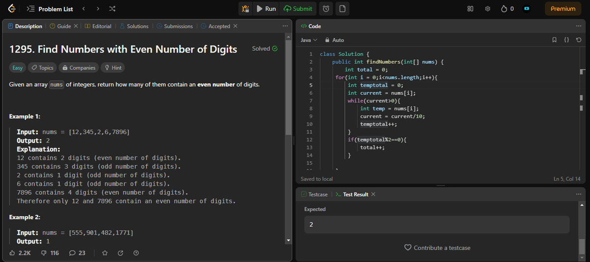 ZeyanNaveed's tweet image. Hey! 👋
Today, I have Solved my first Leetcode Problem.

&quot;Today, I took my first step,  It&apos;s a long way to go, but I&apos;m ready to embrace the journey&quot;
🚀 #LeetCodeJourney

#Java 
  @kunalstwt #dsawithkunal 
 #GeeksforGeeks #JavaChallenge #LearningAndGrowing #DSA #CodingCommunity