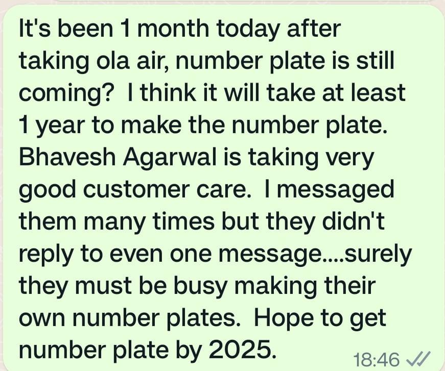 sunilsalve1's tweet photo. @bhash @OlaElectric @bhash @OlaElectric @ola_supports @Olacabs https://t.co/Fyd7rZT6d2
