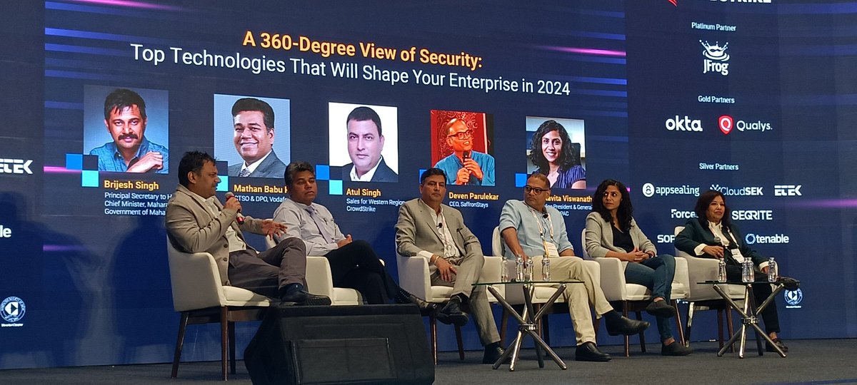 @Brijeshbsingh Principal Secretary to Chief Minister, GoM Maharashtra, shares insights on 'A 360-Degree View of Security: Top Technologies that will shape your enterprise in 2024' at our 'Cybersecurity Summit: Mumbai' conference.  #Cybersecurity #SecurityTrends #ISMG #2023Events