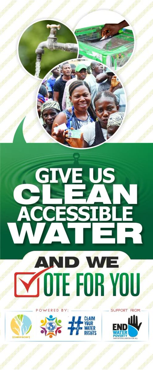 EndWaterPoverty's tweet photo. More great work from @chrifacaf, @CEPABOrg & the #ClaimYourWaterRightsNaija team, who are utilising Imo State's off-cycle election to make water a political priority.
#VoteForWater #ImoElection2023 #ClaimYourWaterRights https://t.co/svyAW5xK02