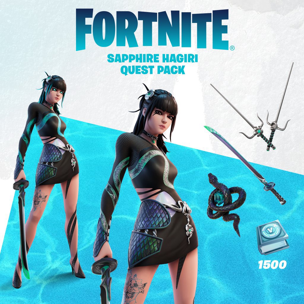 nobitaszn's tweet image. Fortnite: Sapphire Hagiri Pack 🐍

Follow @nobitadotshop 
Retweet ♻️

Winner randomly selected at shop reset.