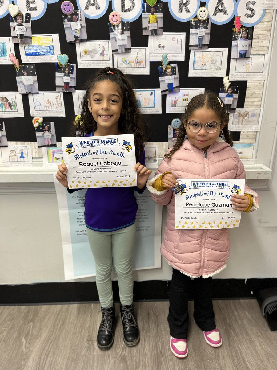 Congratulations to Penelope and Raquel, our October Students Of The Month! Octobers theme was Authenticity. 🥰 #TeamGress #SeconsGrade <a href="/WheelerAvenue/">Wheeler Avenue School</a> <a href="/VS13UFSD/">ValleyStream13UFSD</a>