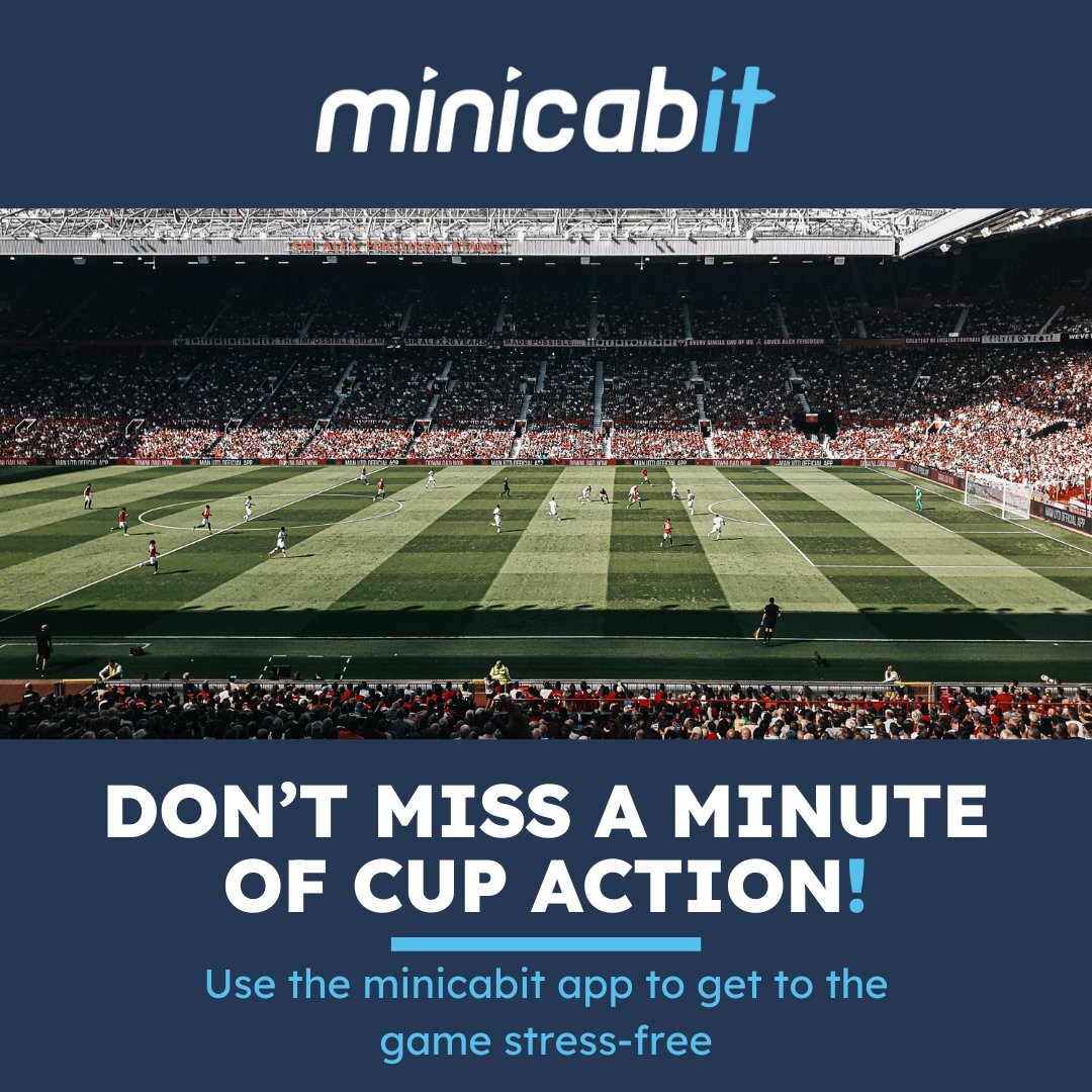 Every second counts in cup action! ⚽️ Get to the game on time and stress-free with minicabit. Avoid traffic jams and enjoy every goal! Plan your ride: minicabit.com/taxi-booking-a… #CupFever #ToTheStadium #minicabit