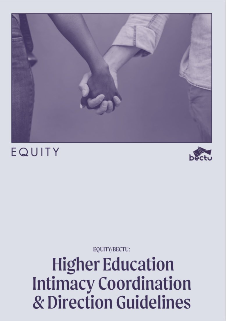 Thrilled that the ‘Higher Education Intimacy Coordination & Direction Guidelines’ are now out for you to read and share!

Find them here:
equity.org.uk/media/pylnnppy…

#intimacypractitioner #heintimacyguidelines #intimacyeducation #consentculture #actortraining @EquityUK @bectu