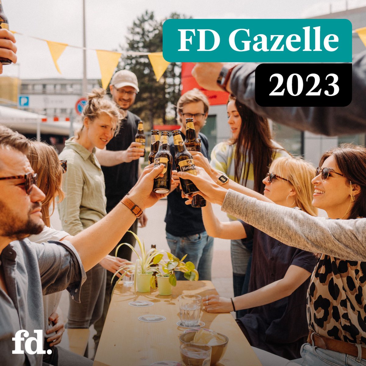 studio_sept's tweet photo. Ook dit jaar mogen we onszelf een FD Gazelle noemen 🎉  Want niet alleen onze klanten groeien, ook de resultaten van September als bureau zijn een mooie stijgende lijn. Trots! https://t.co/aBGffvQrFk