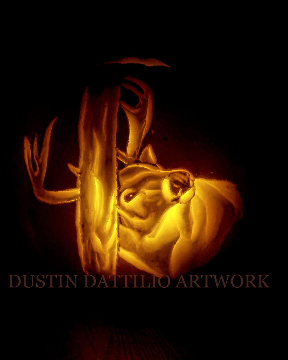 This years pumpkin carving 🎃 #halloween #hunting #pumpkin #animals #buck #whitetail <a href="/BmNation/">Buckmasters Nation</a> <a href="/DeerGear/">Legendary Whitetails</a>