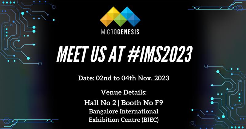 Mgtechsoft's tweet photo. Join us at IMS 2023! 🤖🌐 MicroGenesis invites you to the Indian Manufacturing Show – IMS 2023 Expo, from Nov 2-4 at BIEC.
Explore cutting-edge Robotics and Geographic Information Technology solutions at Hall 2, Booth F9. Don't miss it!
#IMS2023 #MicroGenesis #TechExpo https://t.co/XxTrYCC0iP