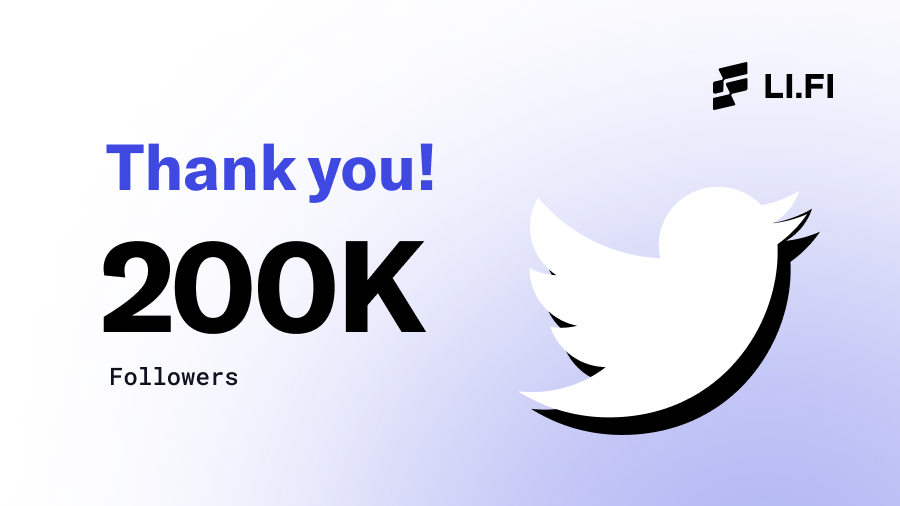 lifiprotocol's tweet photo. 200k strong on X! 🥂

Thank you for joining us in our mission to enable swaps and bridging in the multi-chain universe. ⛓️💖

Click the link in our bio to integrate/execute cross-chain swaps. 🫡 https://t.co/qDcbvdO6p9