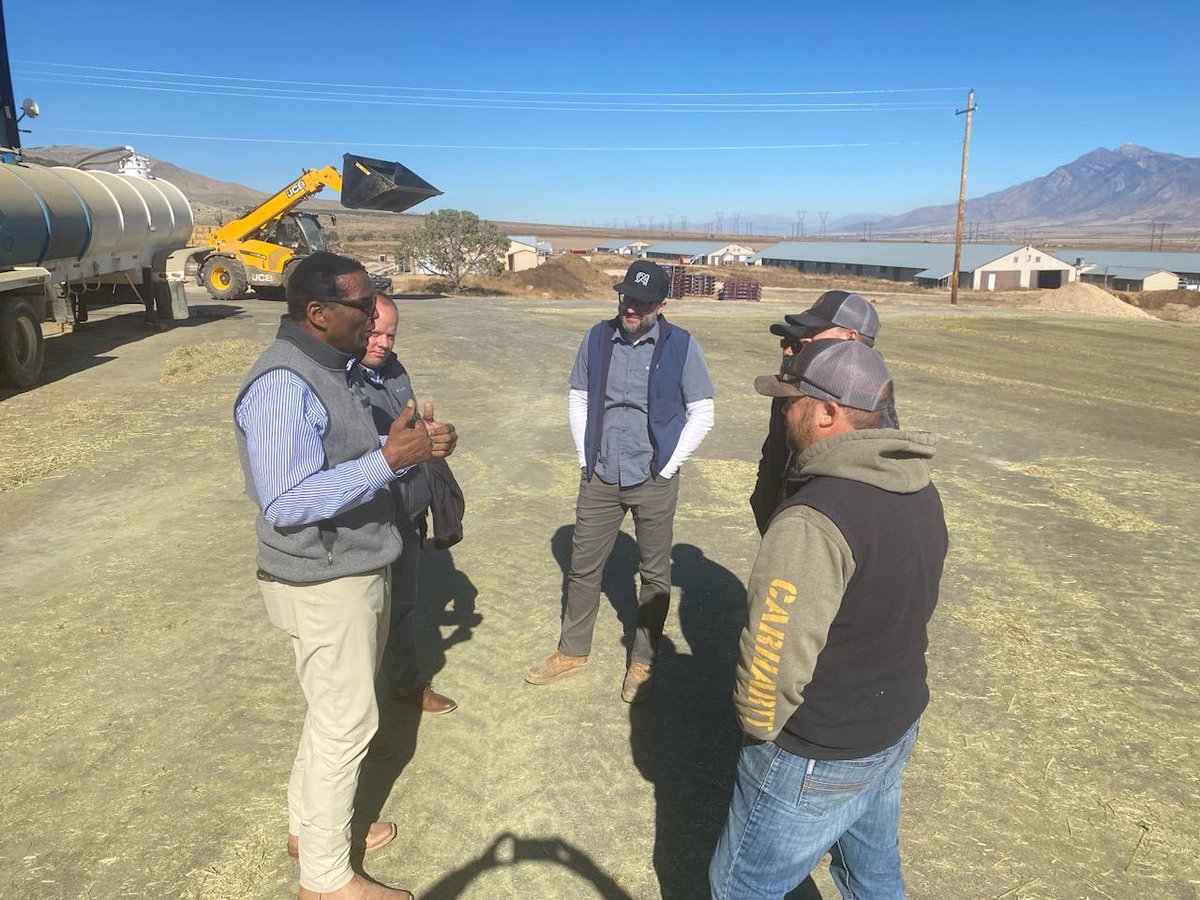 RepBurgessOwens's tweet photo. Ranked #5 in the nation for the highest number of sheep, cutting-edge technology &amp; innovative agricultural practices drive Utah's growing sheep industry.

It was great to stop by Superior Farms &amp; Renaissance AG in Nephi, Utah, &amp; witness their team's hard work to feed our nation. https://t.co/xSB2RWqZhM