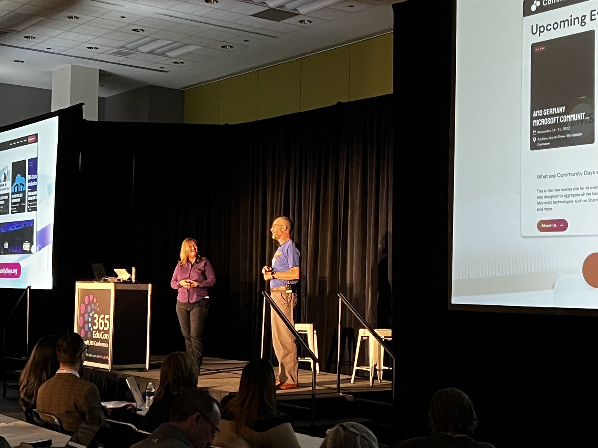 Joanne C Klein 🇨🇦 (@joannecklein) on Twitter photo The keynote for @365EduCon Chicago is starting with the awesome <a href="/percusn/">Liz Sundet #NotTracy</a> and <a href="/mkashman/">Mark Ka$hman 🧔🏻♂️</a> !!! The keynote for @365EduCon Chicago is starting with the awesome <a href="/percusn/">Liz Sundet #NotTracy</a> and <a href="/mkashman/">Mark Ka$hman 🧔🏻♂️</a> !!!