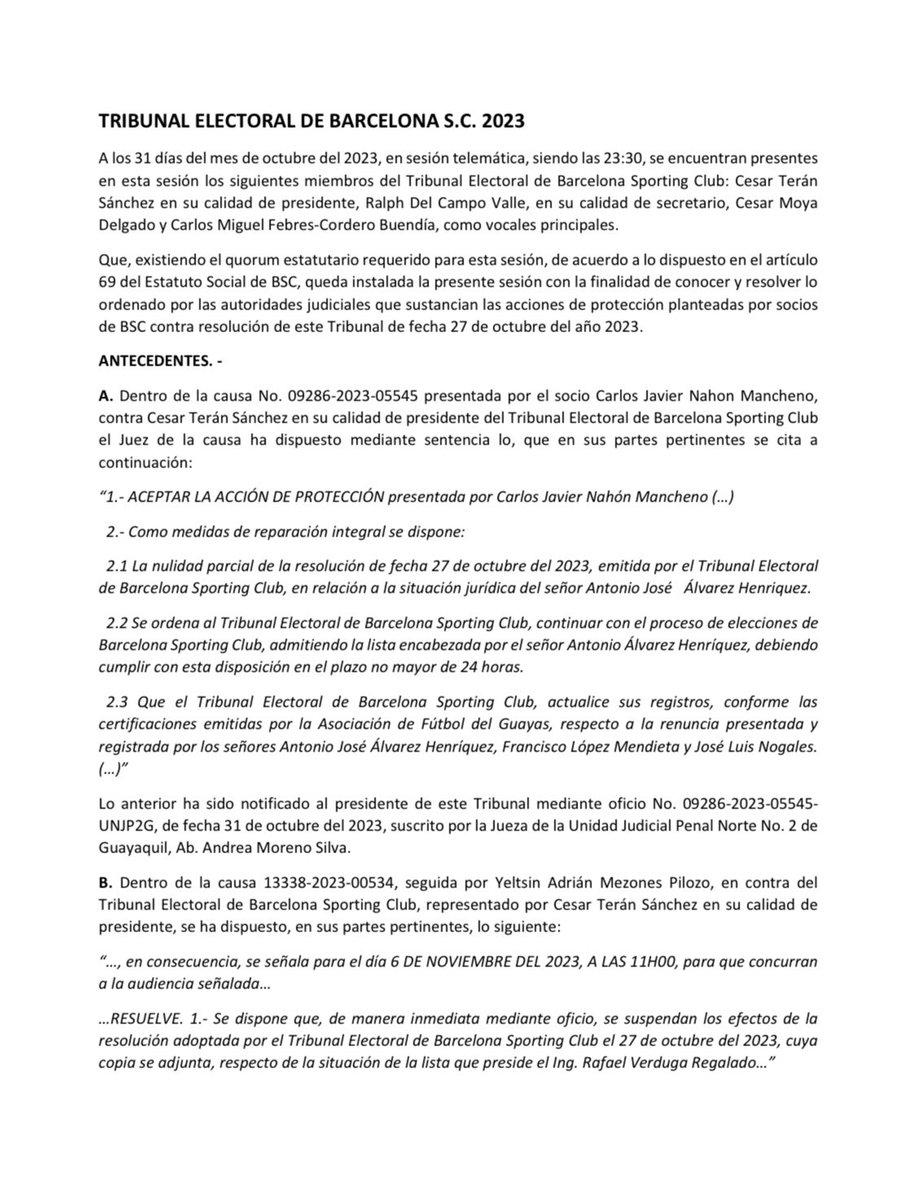 TribunalEBSC's tweet photo. Comunicado oficial sobre las candidaturas. https://t.co/36lAsSh7Ox