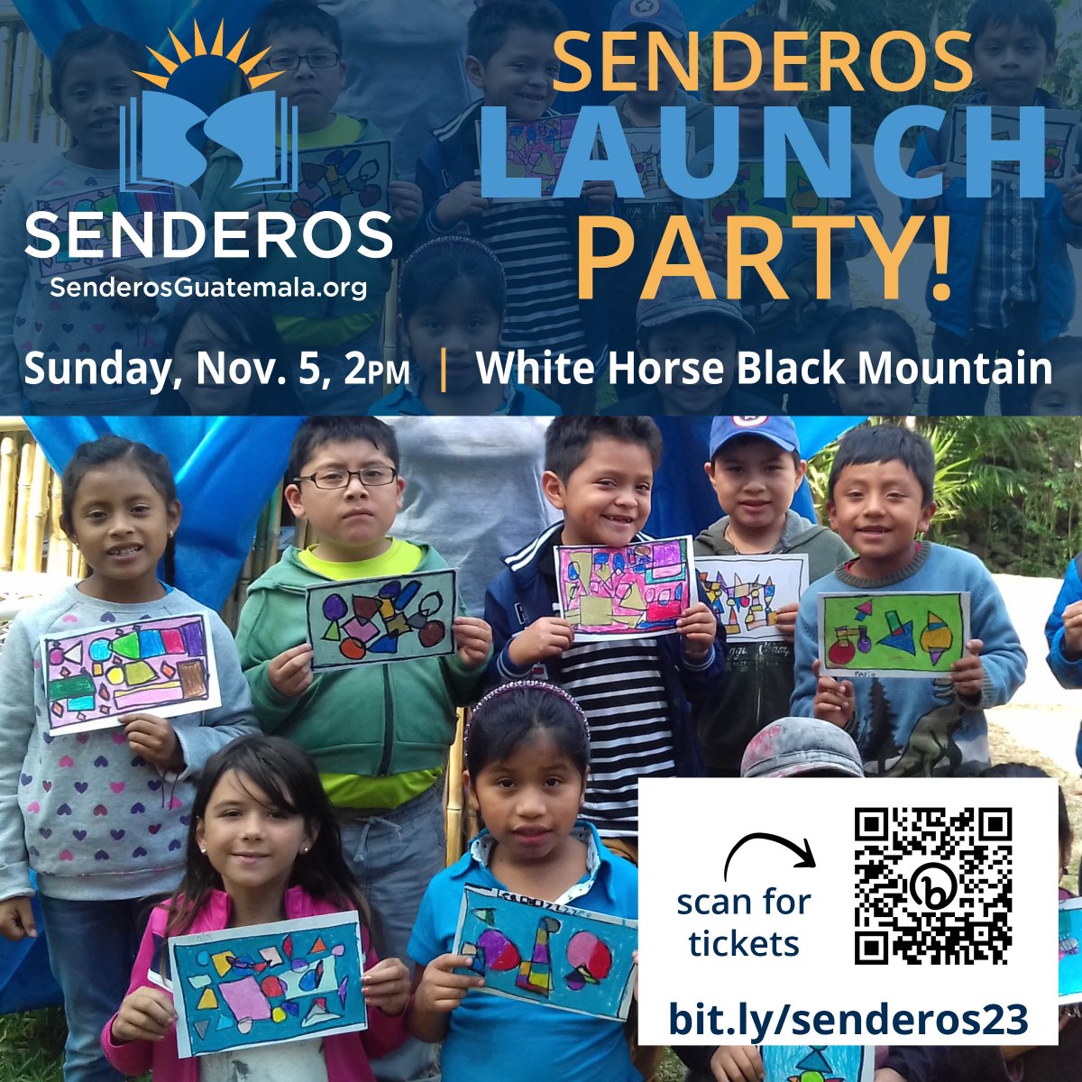 Hope to see you this Sunday 11/5 at 2pm ET at the <a href="/WhiteHorseBkMtn/">White Horse Black Mountain</a> for this launch party for Senderos!

Get your tickets now: bit.ly/senderos23