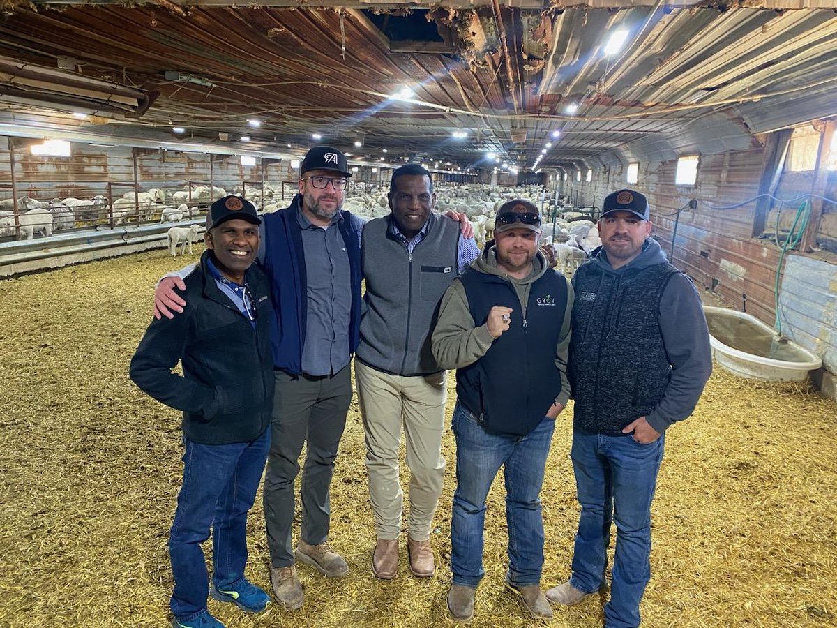 RepBurgessOwens's tweet photo. Ranked #5 in the nation for the highest number of sheep, cutting-edge technology &amp; innovative agricultural practices drive Utah's growing sheep industry.

It was great to stop by Superior Farms &amp; Renaissance AG in Nephi, Utah, &amp; witness their team's hard work to feed our nation. https://t.co/xSB2RWqZhM