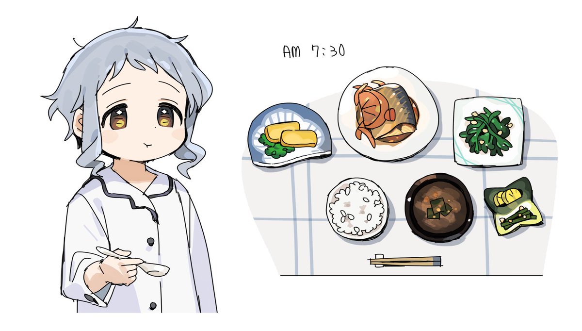 「おはよう!! 朝ご飯」|SP@WNFOXYのイラスト