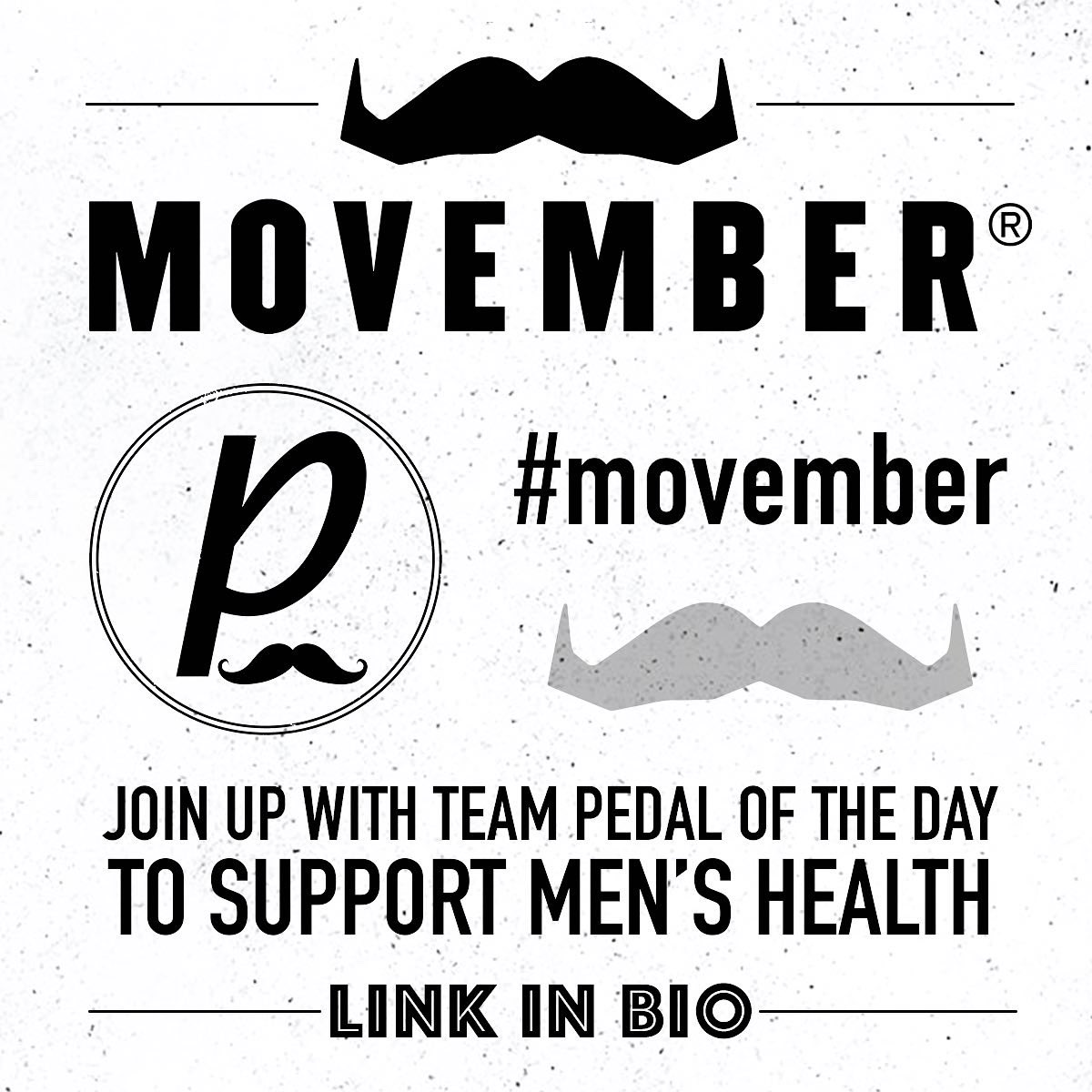 pedaloftheday's tweet photo. It’s #Movember!! As the moustache always indicates every November, @movember helps raise funds/awareness to take on men’s mental health, suicide prevention and prostate/testicular cancer research.

Click the link in our bio to join Team Pedal of the Day, thanks for your support! https://t.co/WDgwCqKq3h