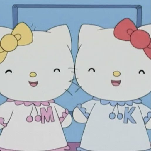 lovesickdoe's tweet photo. happy birthday hello kitty &amp; mimi https://t.co/uFu5hXpiCc
